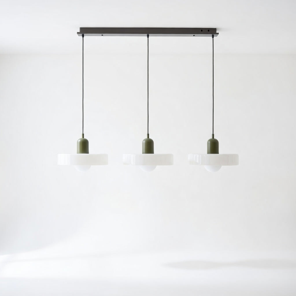 Luminara | Élégante Suspension Luminaire en Verre Moderne à Trois Abat-jours