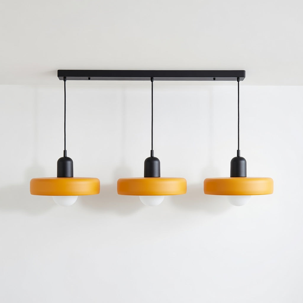 Luminara | Élégante Suspension Luminaire en Verre Moderne à Trois Abat-jours
