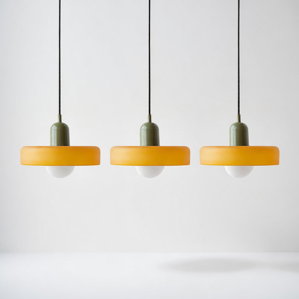 Luminara | Élégante Suspension Luminaire en Verre Moderne à Trois Abat-jours
