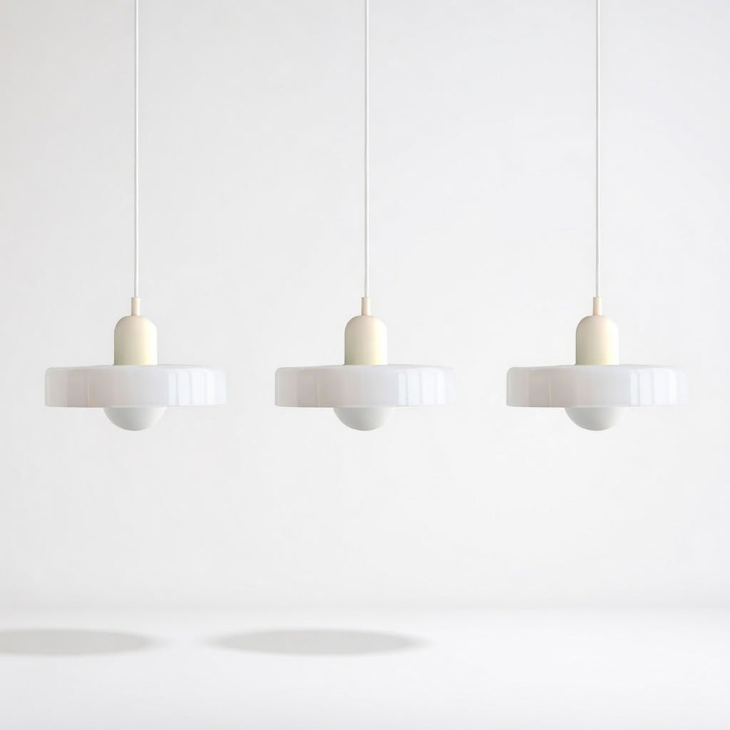 Luminara | Élégante Suspension Luminaire en Verre Moderne à Trois Abat-jours