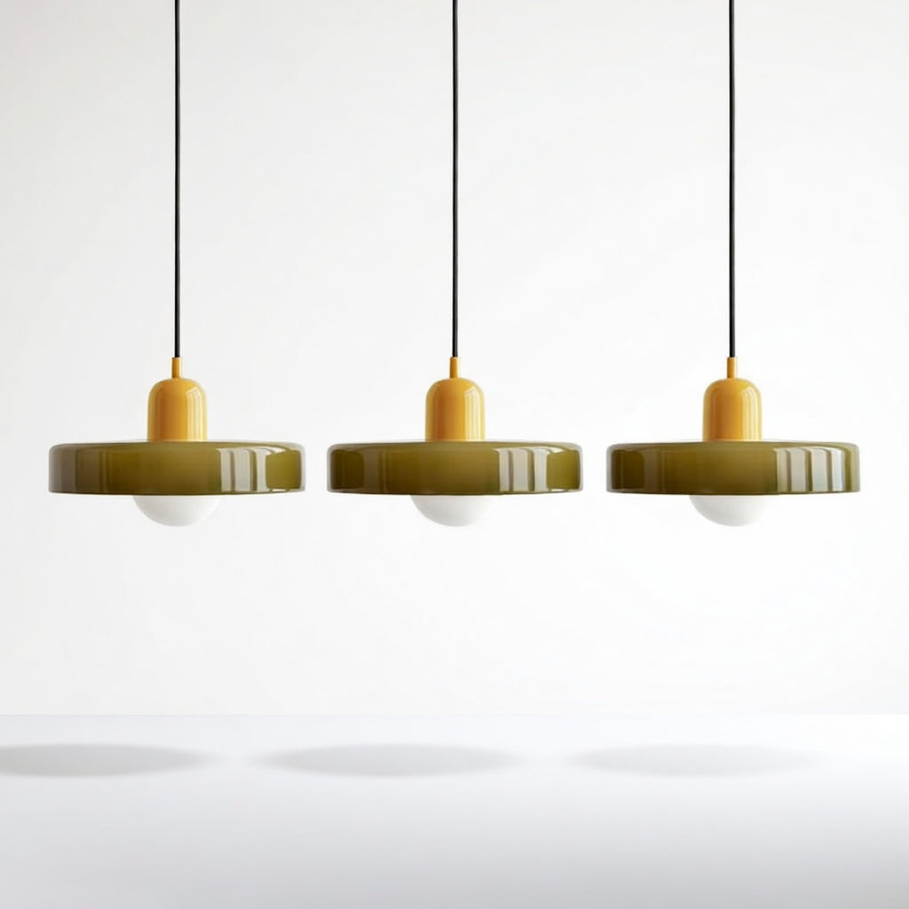 Luminara | Élégante Suspension Luminaire en Verre Moderne à Trois Abat-jours