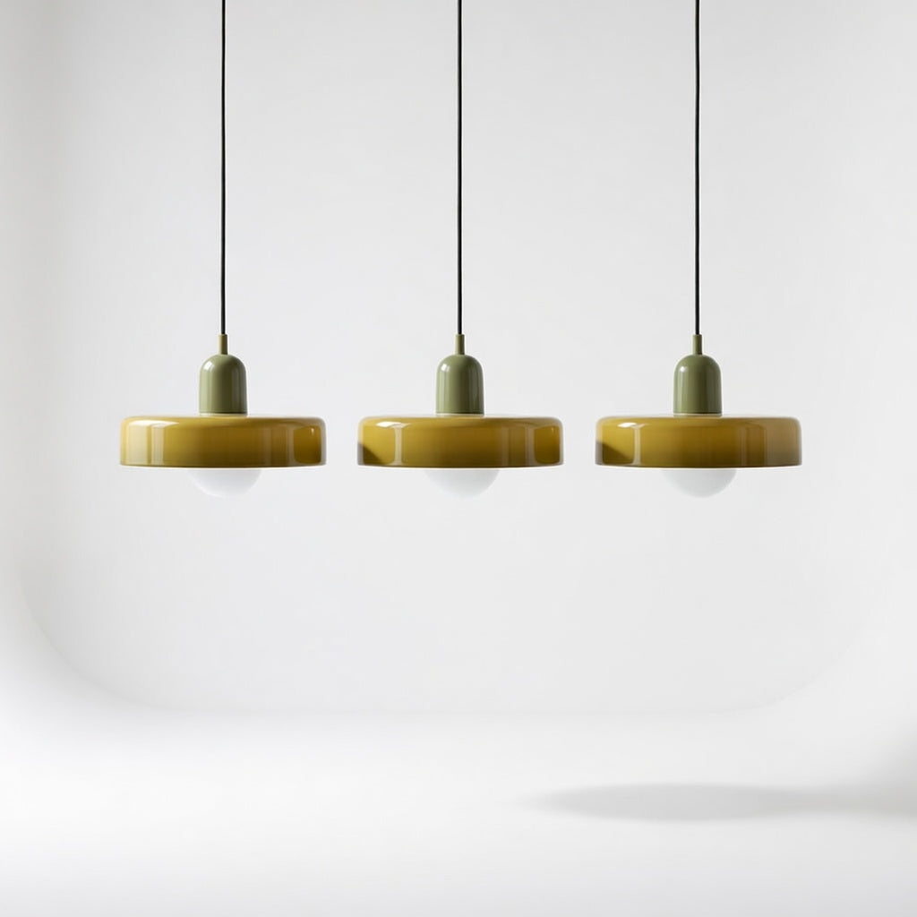 Luminara | Élégante Suspension Luminaire en Verre Moderne à Trois Abat-jours