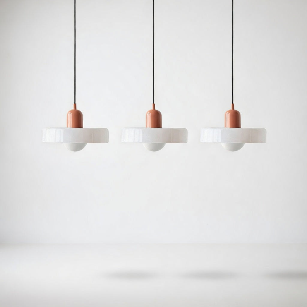 Luminara | Élégante Suspension Luminaire en Verre Moderne à Trois Abat-jours