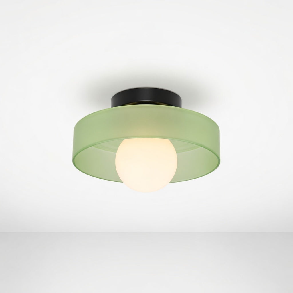 LumineuxDesign | Élégant Plafonnier LED en Verre Ambre pour Salon