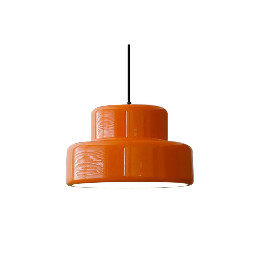 LumoCielo | Élégante Lampe Suspendue en Fer Orange pour Salle à Manger 1