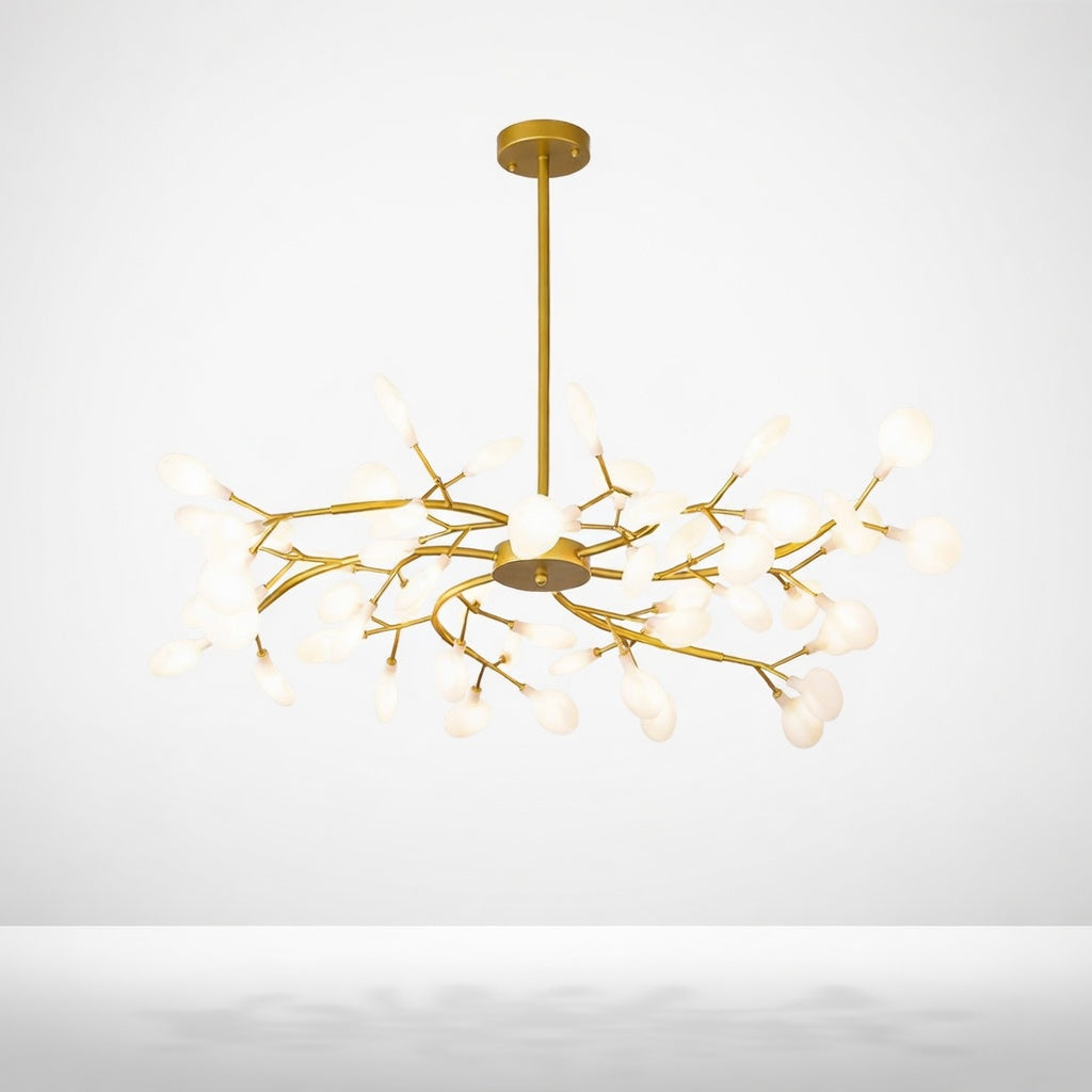 Lustre Arborescent | Élégant Design Noir et Or pour Intérieur