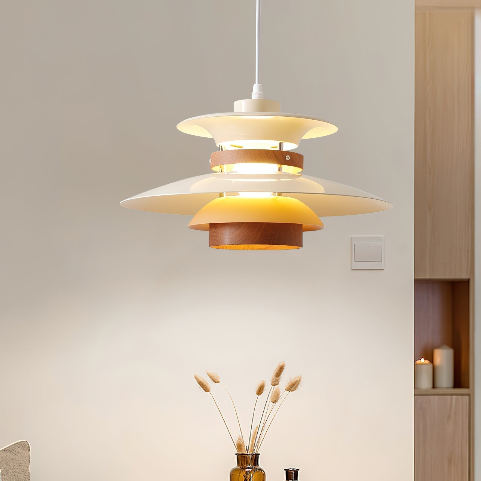Macero | Élégante Lampe Suspendue en Bois et Métal Design Moderne 8