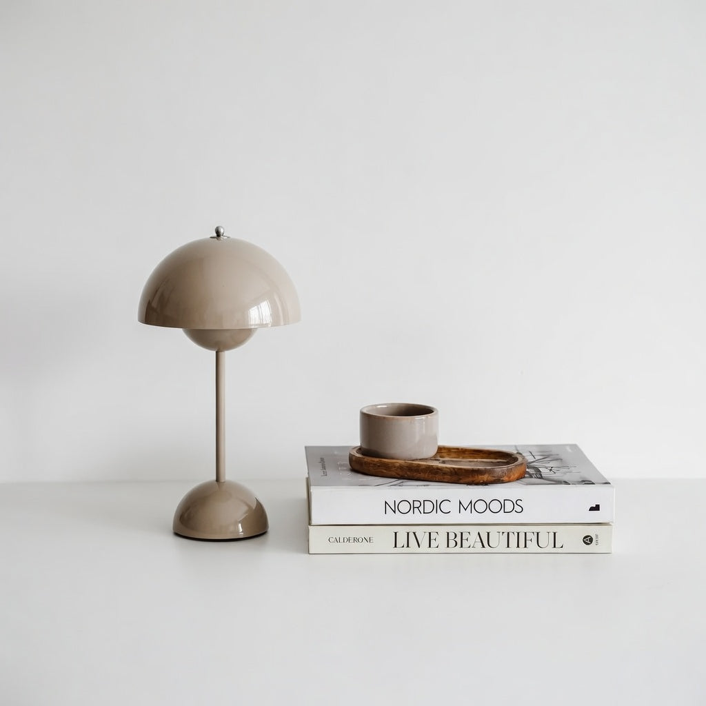 MushroomGlow | Élégante Lampe de Table Rechargeable Sans Fil LED