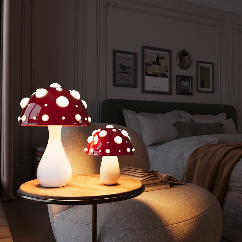 MushroomGlow | Élégante Lampe de Table Sans Fil Rechargeable LED 0