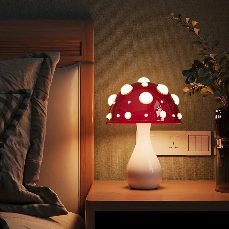 MushroomGlow | Élégante Lampe de Table Sans Fil Rechargeable LED 2