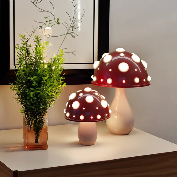 MushroomGlow | Élégante Lampe de Table Sans Fil Rechargeable LED 3