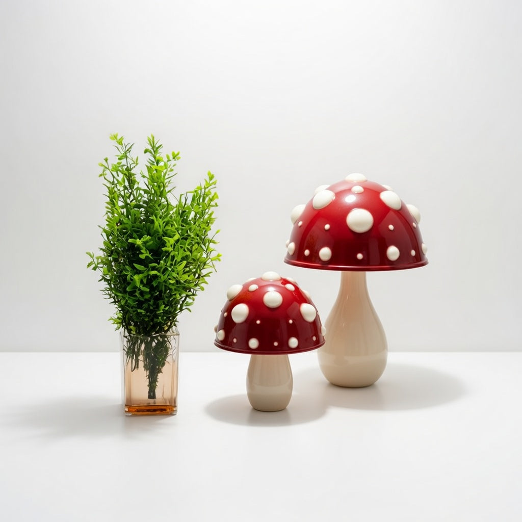 MushroomGlow | Élégante Lampe de Table Sans Fil Rechargeable LED