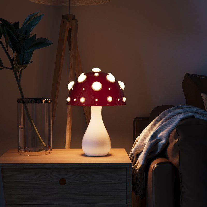 MushroomGlow | Élégante Lampe de Table Sans Fil Rechargeable LED 4
