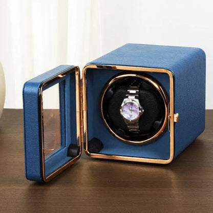 ÉlanHorloger | Remontoir Montre Cube Bleu Silencieux Mabuchi | Précision Durable