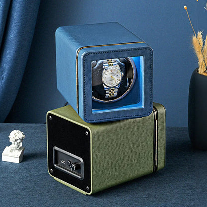 ÉlanHorloger | Remontoir Montre Cube Bleu Silencieux Mabuchi | Précision Durable