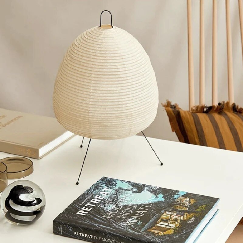 OnileLight | Élégante Lampe de Table Japonaise en Papier LED 3