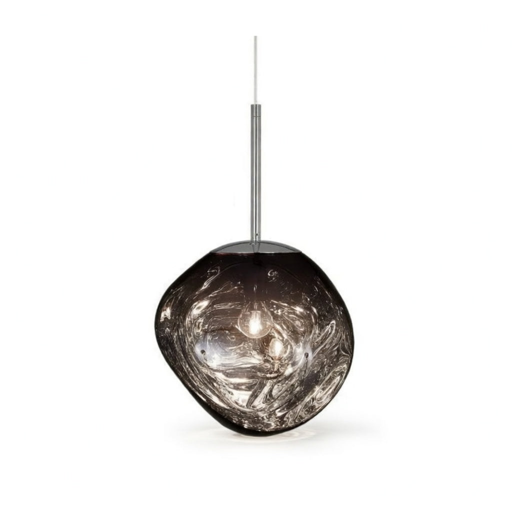 OrbeLuminaire | Élégante Lampe À Suspension Sphérique Rouge Brillante