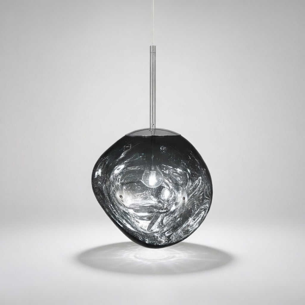 OrbeLuminaire | Élégante Lampe À Suspension Sphérique Rouge Brillante