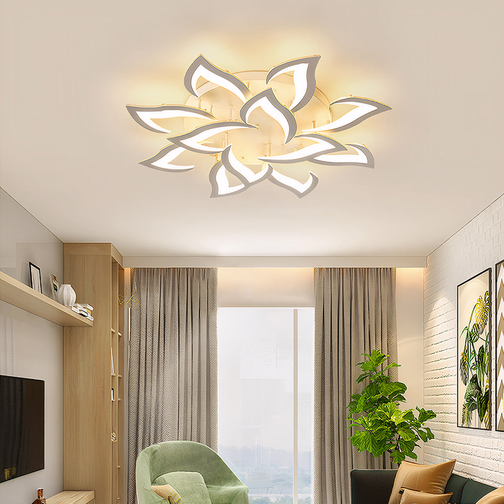 Plafonnier Design LED en Forme de Fleur avec Éclairage Dimmable | Idéal pour Salon et Chambre 16