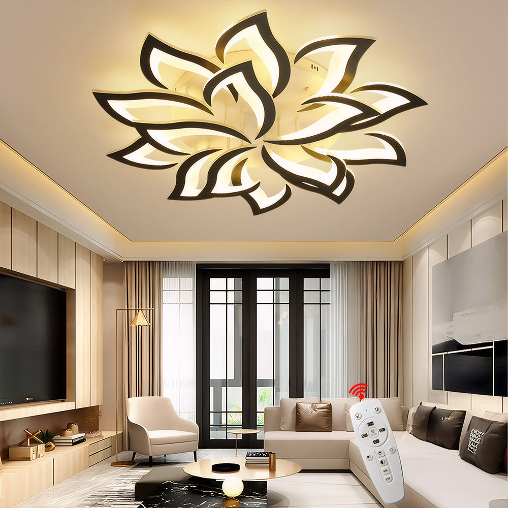 Plafonnier Design LED en Forme de Fleur avec Éclairage Dimmable | Idéal pour Salon et Chambre 19