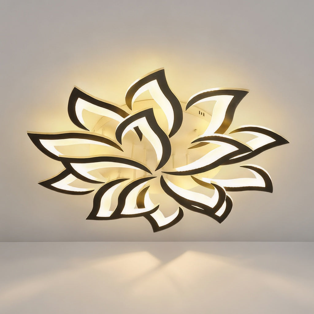 Plafonnier Design LED en Forme de Fleur avec Éclairage Dimmable | Idéal pour Salon et Chambre