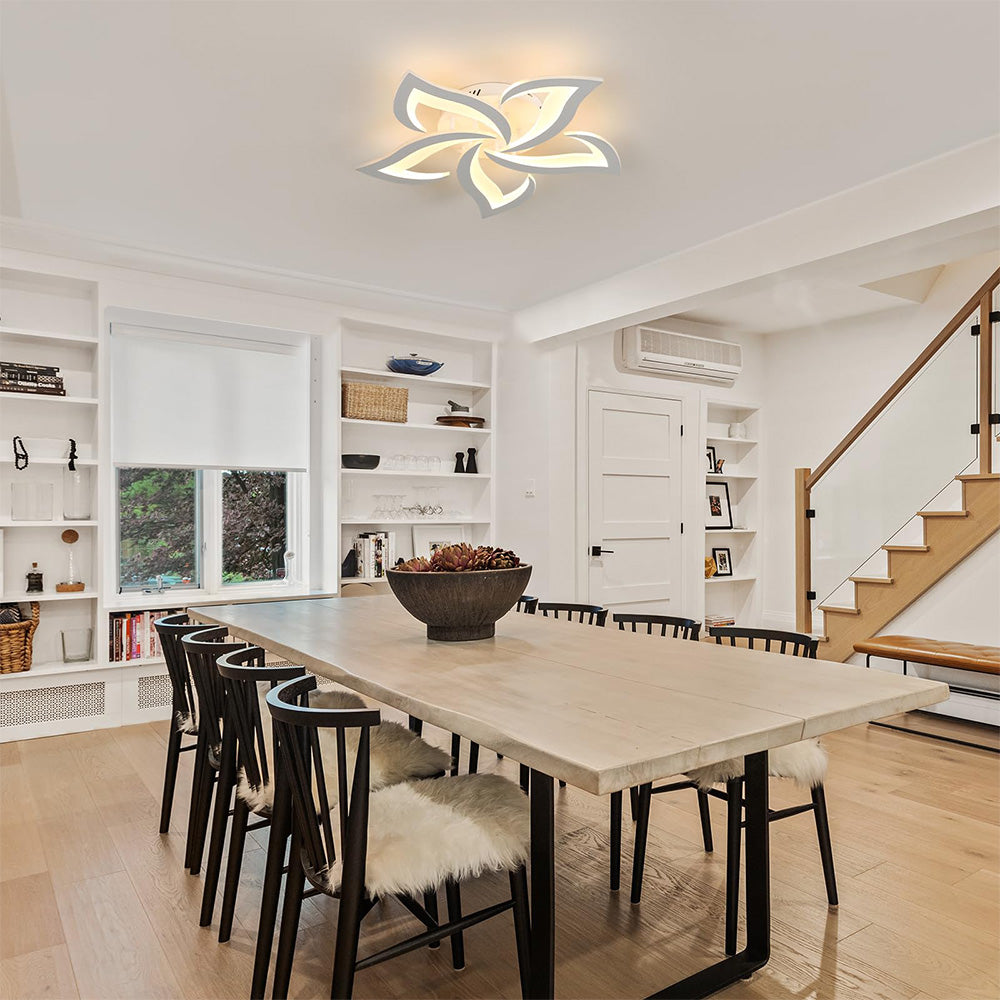 Plafonnier Design LED en Forme de Fleur avec Éclairage Dimmable | Idéal pour Salon et Chambre 9