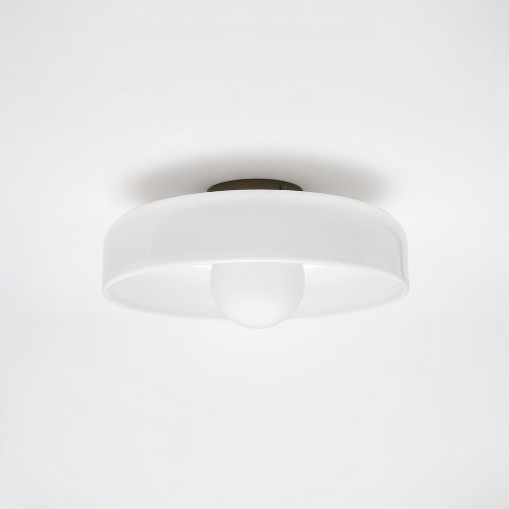 Plafonnier Design en Verre avec Éclairage Ambre | Luminaire Contemporain pour Salon et Chambre