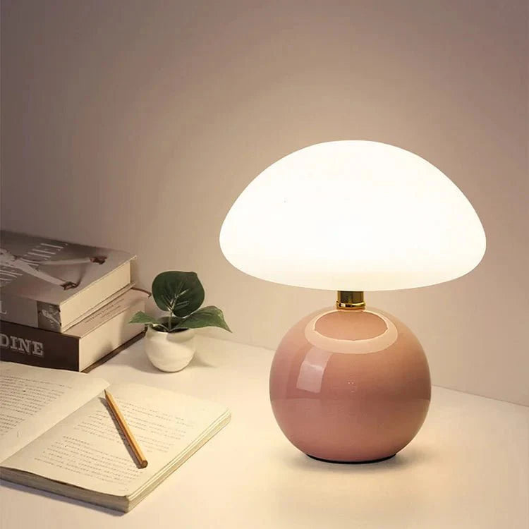 RikoMushroom | Élégante Lampe de Table Compacte en Céramique Design 0