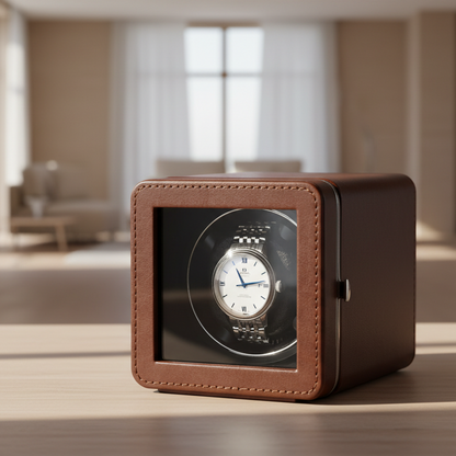 Édition | Remontoir Montre Automatique Cube Marron | Silencieux
