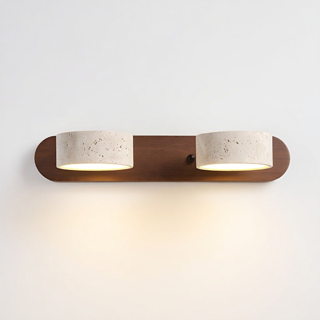 TravertineGlow | Élégante Applique Murale Design en Travertin Moderne