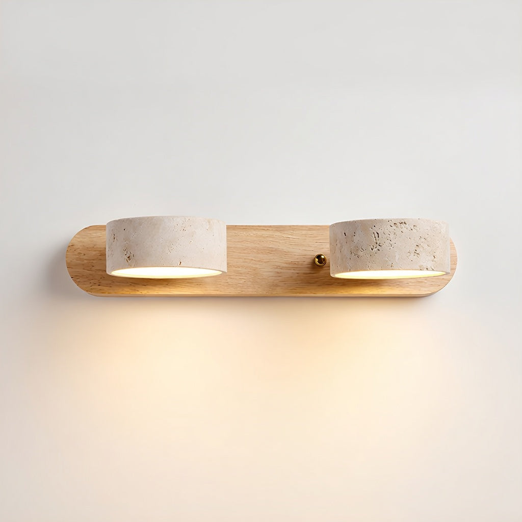 TravertineGlow | Élégante Applique Murale Design en Travertin Moderne