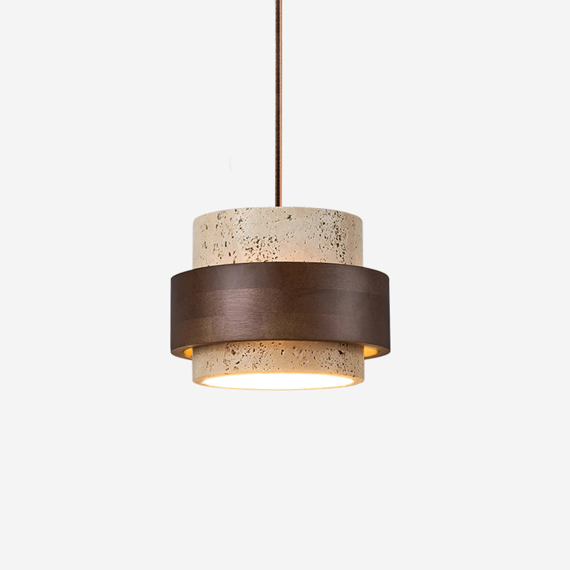 TravertineStyle | Élégante Suspension en Pierre Naturelle Contemporaine 1