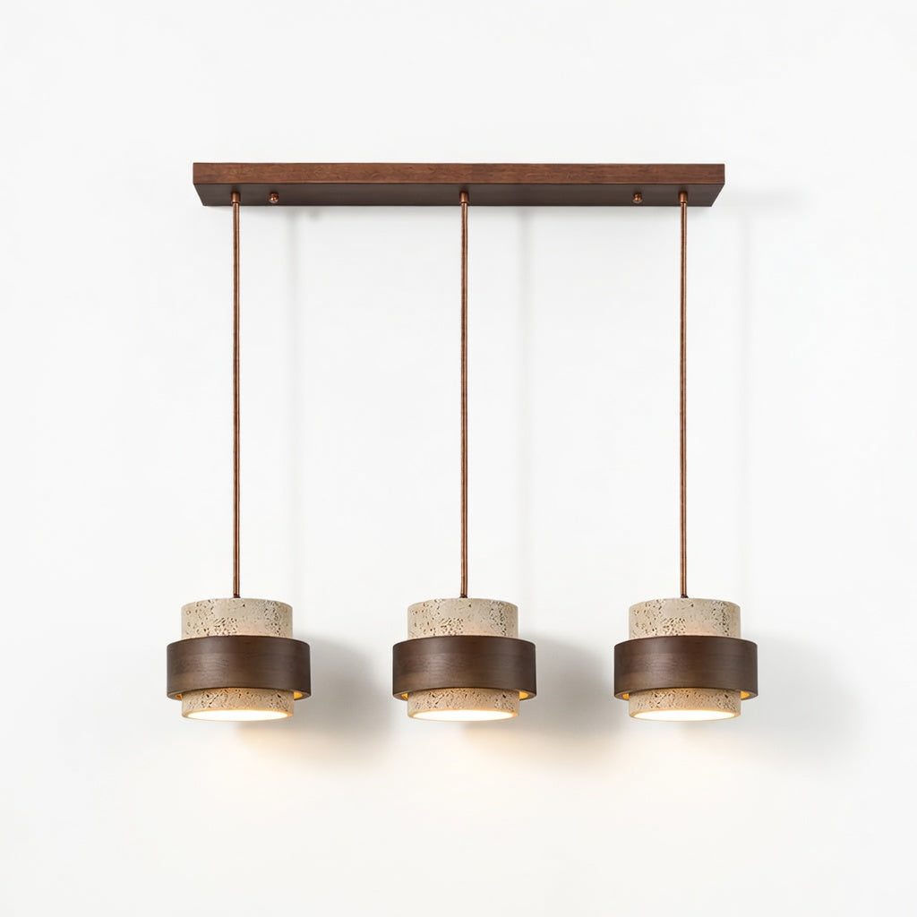 TravertineStyle | Élégante Suspension en Pierre Naturelle Contemporaine