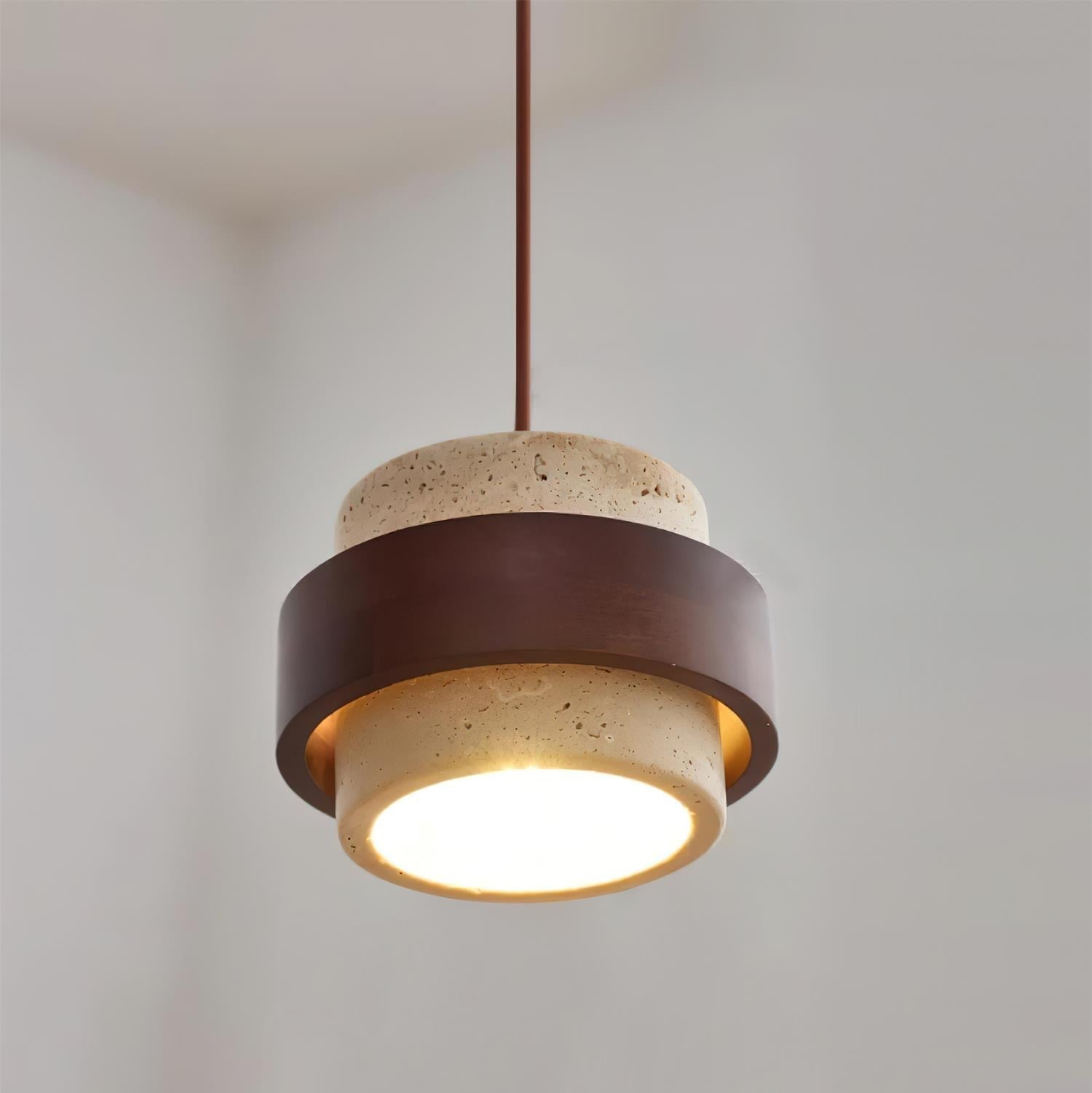 TravertineStyle | Élégante Suspension en Pierre Naturelle Contemporaine 4