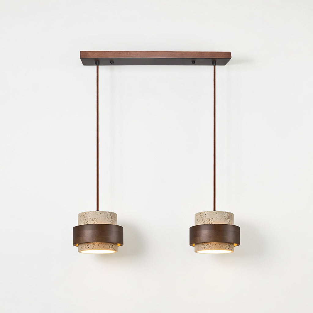 TravertineStyle | Élégante Suspension en Pierre Naturelle Contemporaine