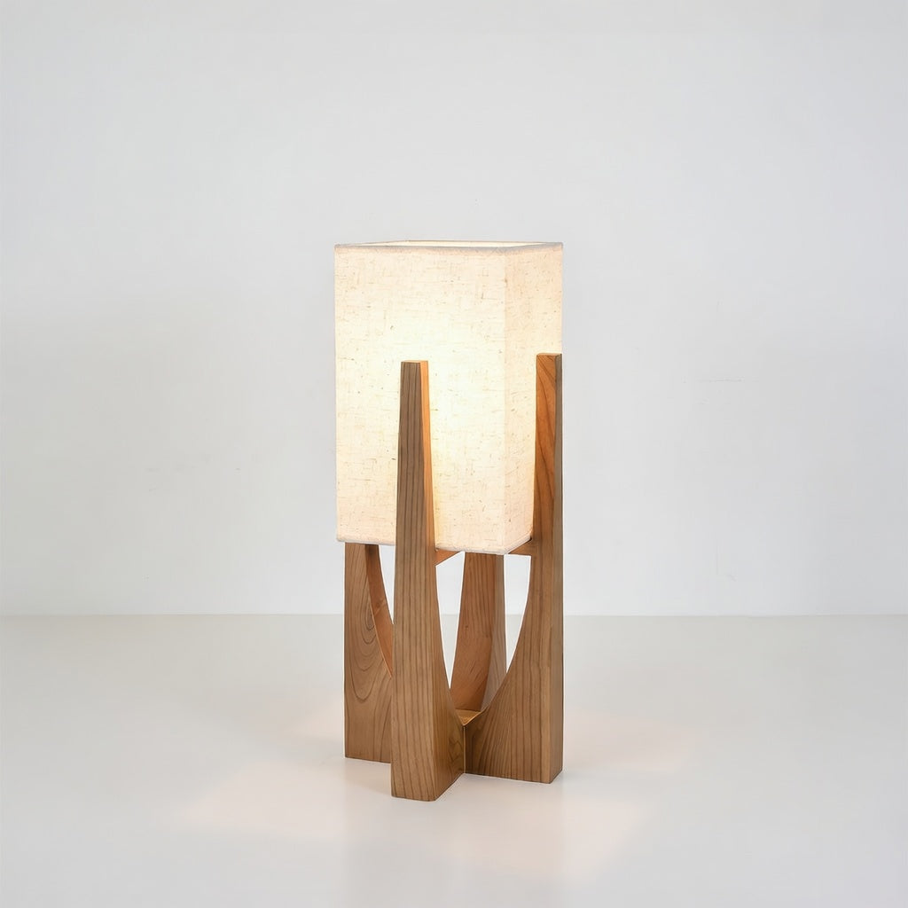 Velin | Élégant Lampadaire Design en Bois avec Éclairage LED