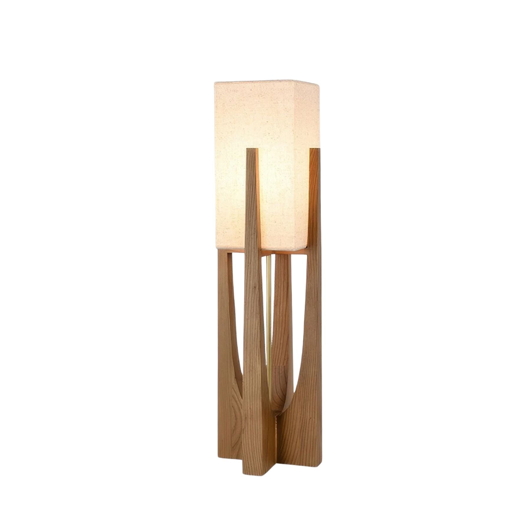 Velin | Élégant Lampadaire Design en Bois avec Éclairage LED 1