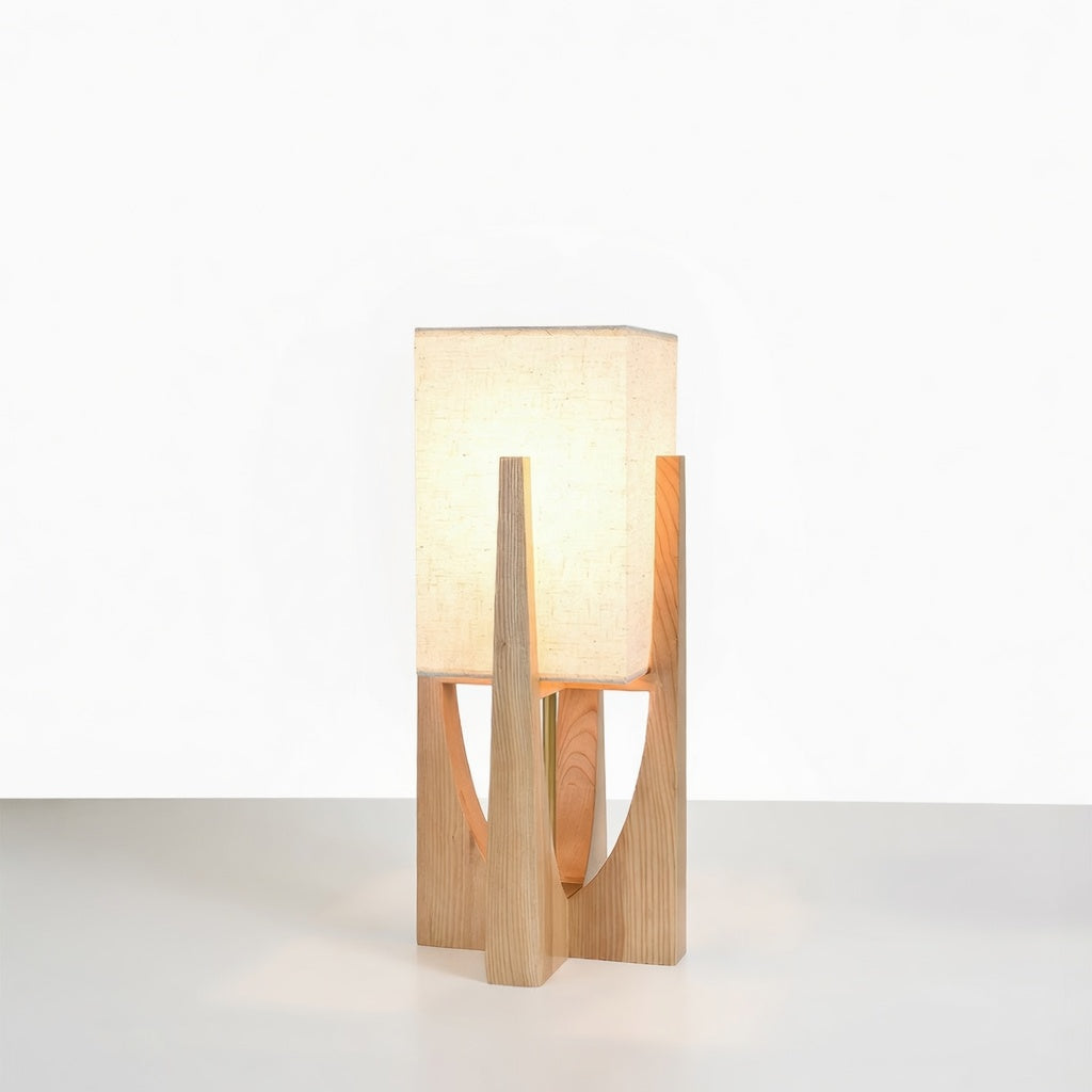 Velin | Élégant Lampadaire Design en Bois avec Éclairage LED