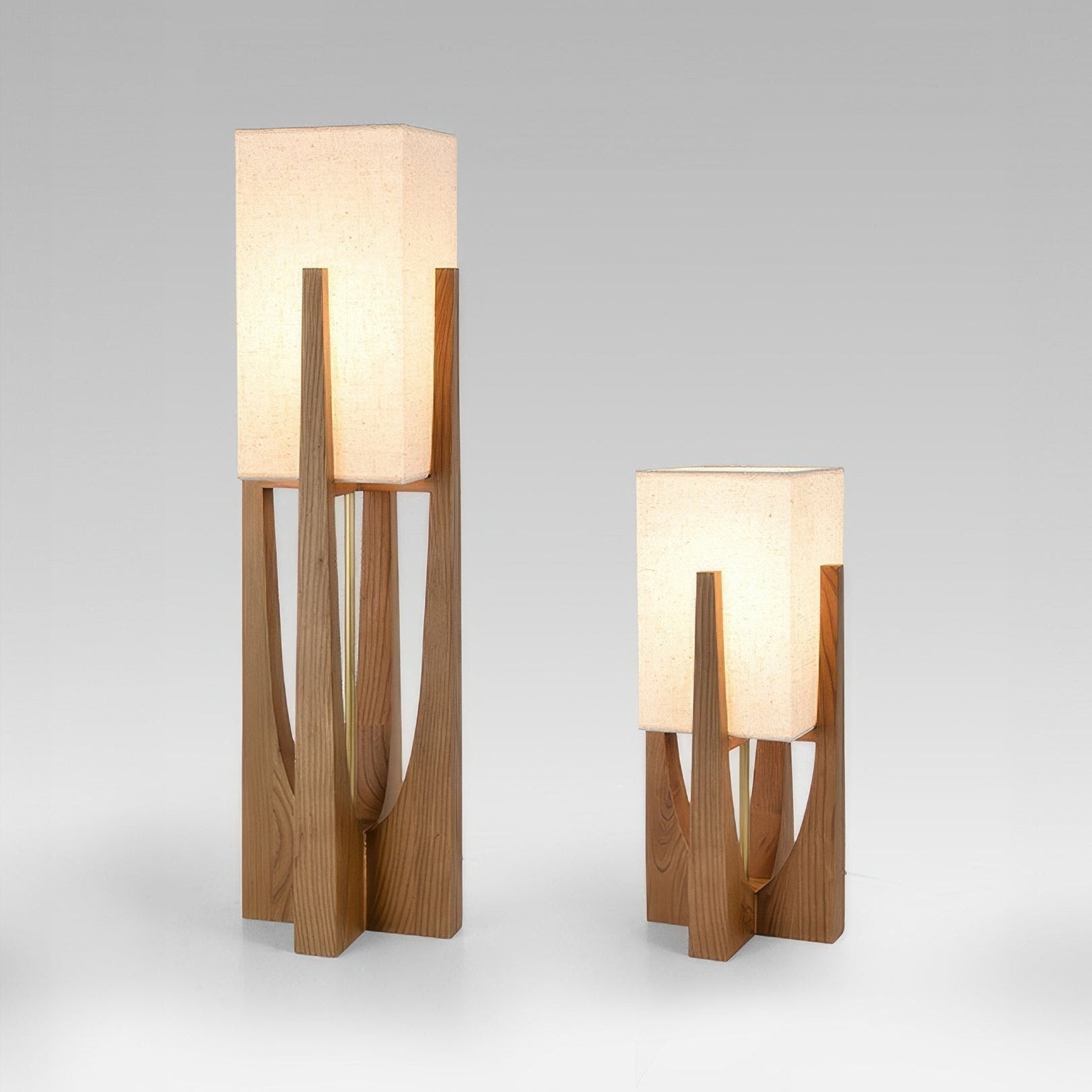 Velin | Élégant Lampadaire Design en Bois avec Éclairage LED 3