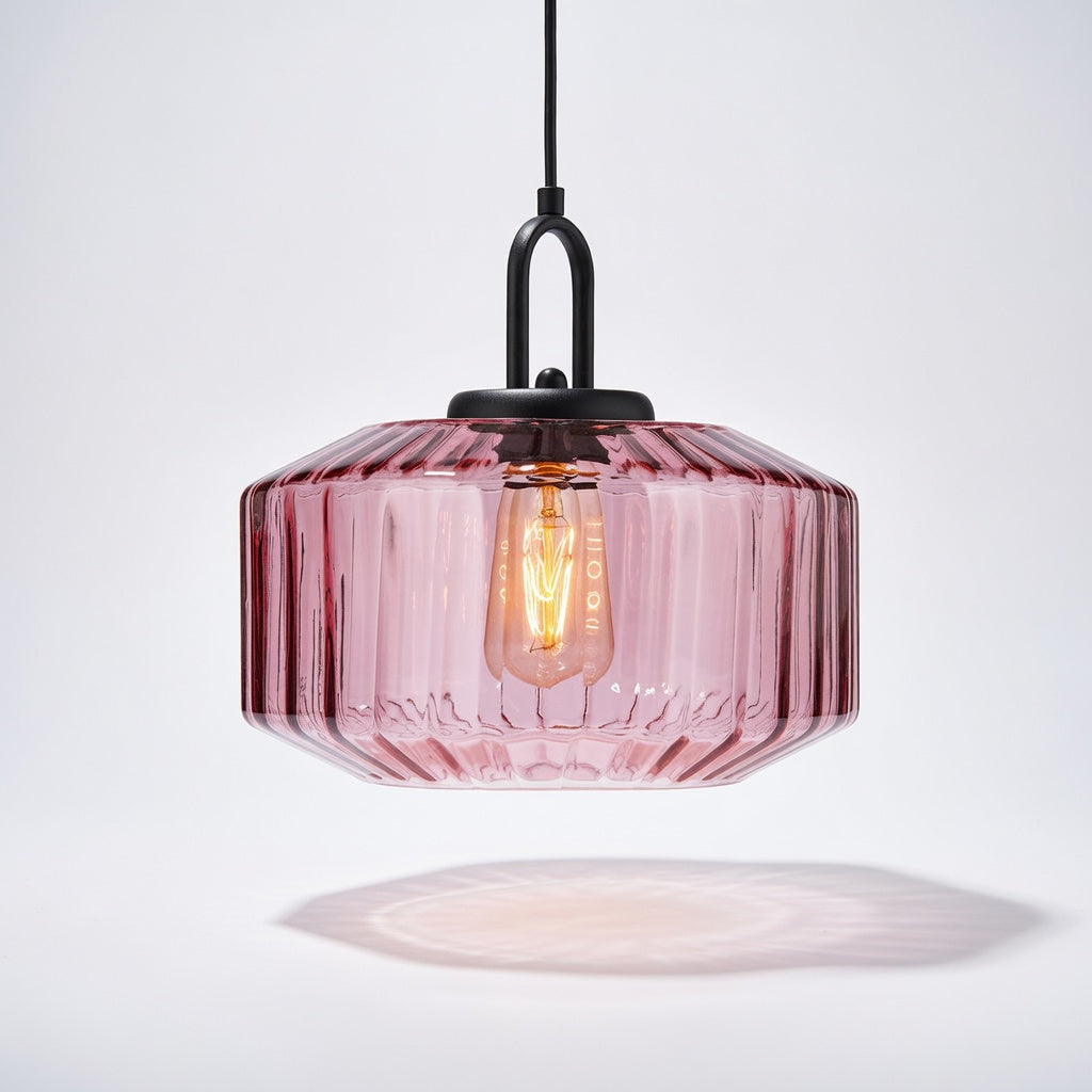 VerreLumineux | Élégante Lampe Suspendue en Verre Vert Moderne