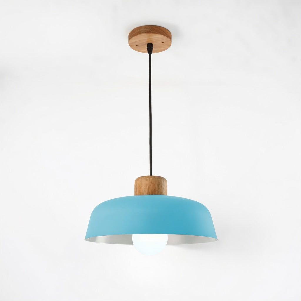 Wovo | Élégante Lampe Suspendue en Bois et Aluminium pour Cuisine