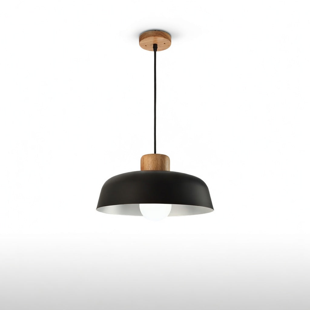 Wovo | Élégante Lampe Suspendue en Bois et Aluminium pour Cuisine