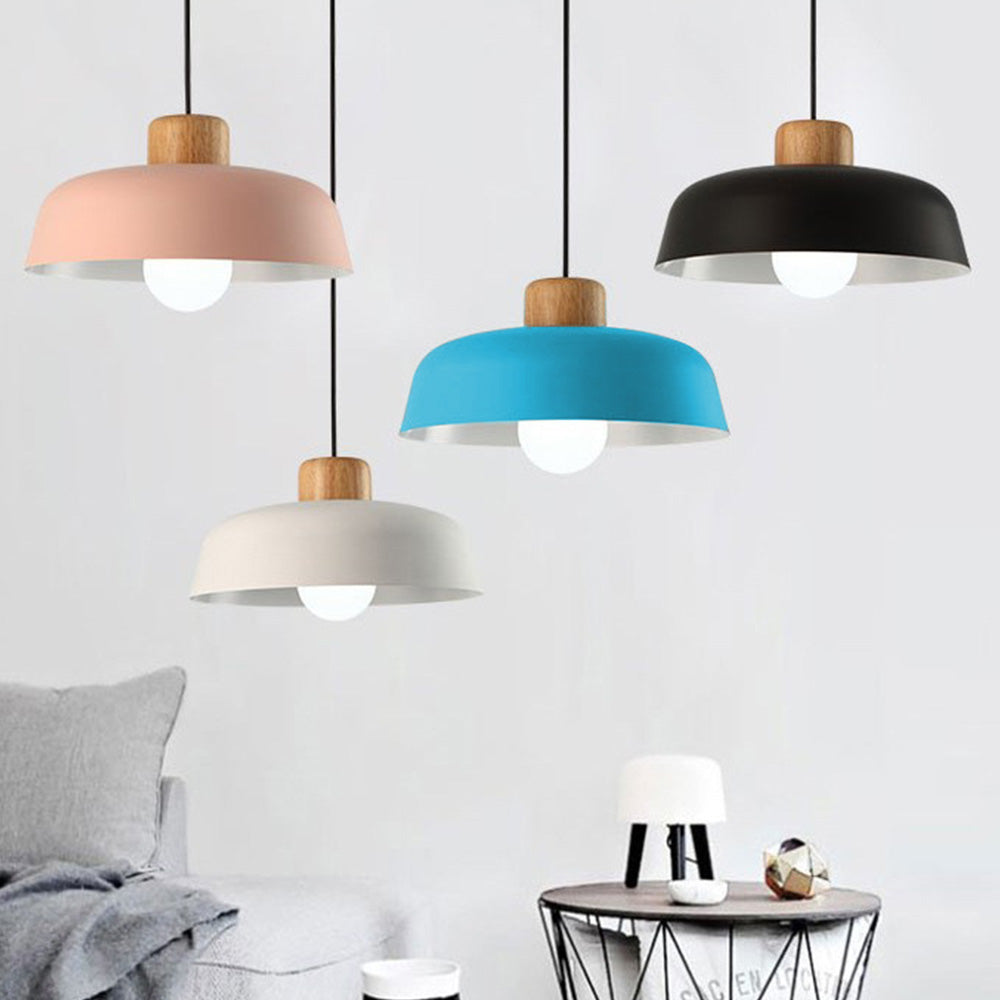 Wovo | Élégante Lampe Suspendue en Bois et Aluminium pour Cuisine 3