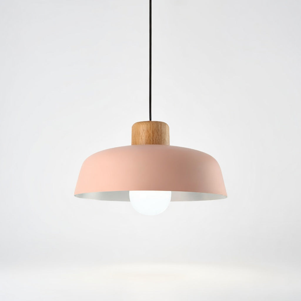 Wovo | Élégante Lampe Suspendue en Bois et Aluminium pour Cuisine