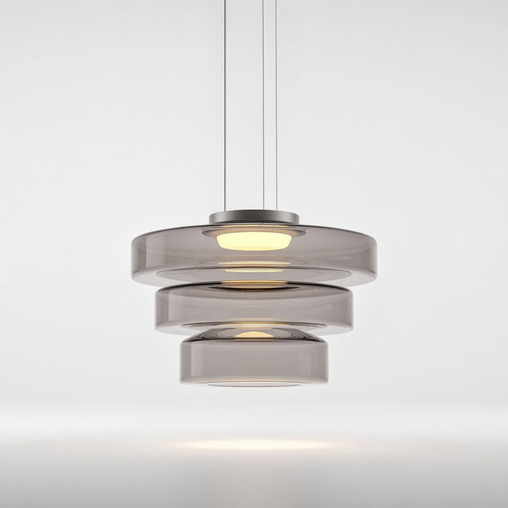 ZenorGlass | Élégante Lampe Suspendue en Verre Multicouche Moderne