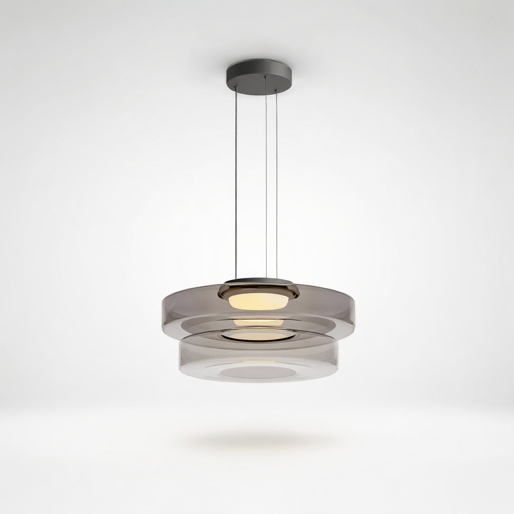ZenorGlass | Élégante Lampe Suspendue en Verre Multicouche Moderne