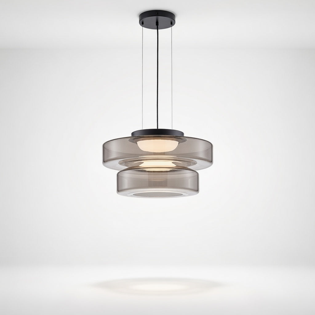 ZenorGlass | Élégante Lampe Suspendue en Verre Multicouche Moderne