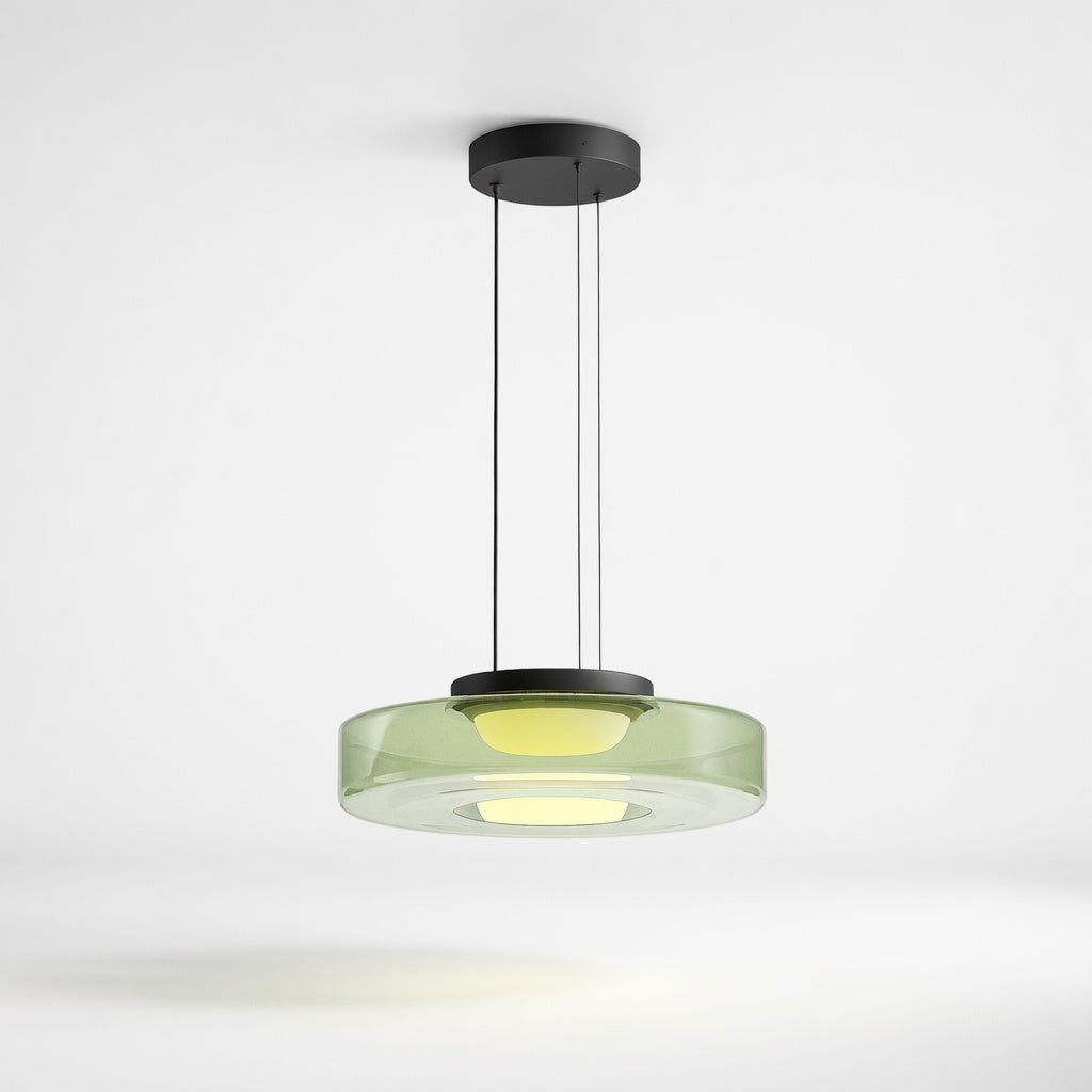 ZenorGlass | Élégante Lampe Suspendue en Verre Multicouche Moderne