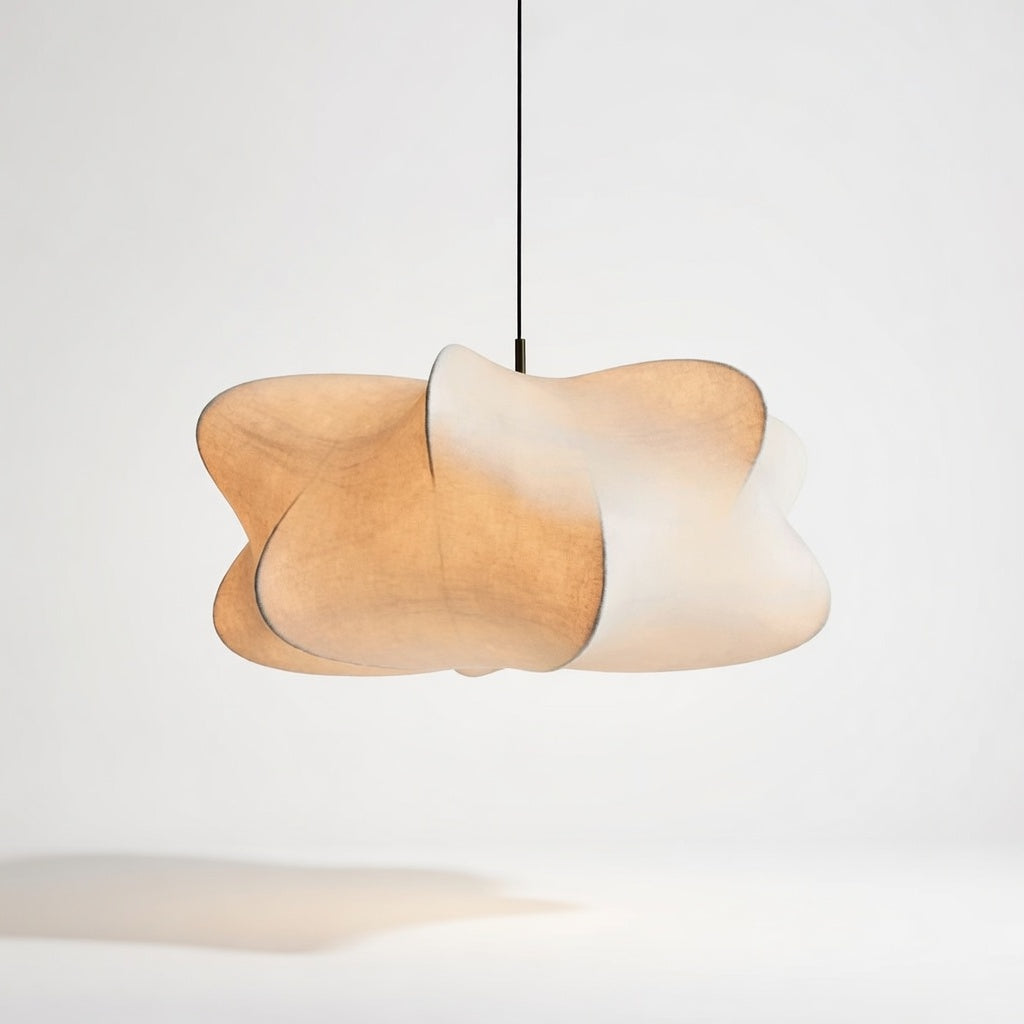 ZilionWabi | Élégante Lampe Suspendue en Soie et Métal Luminaire Suspendu