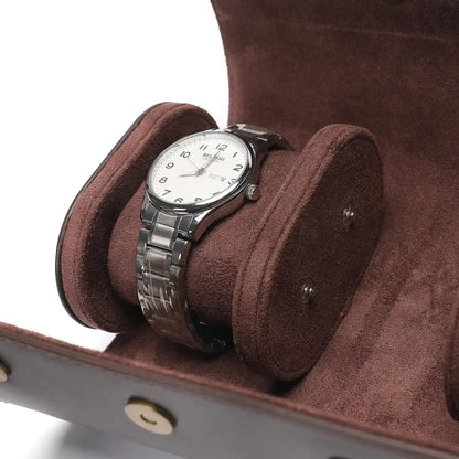Écrin Atelier | Coffret montres double compartiment simili-cuir | Voyage sûr